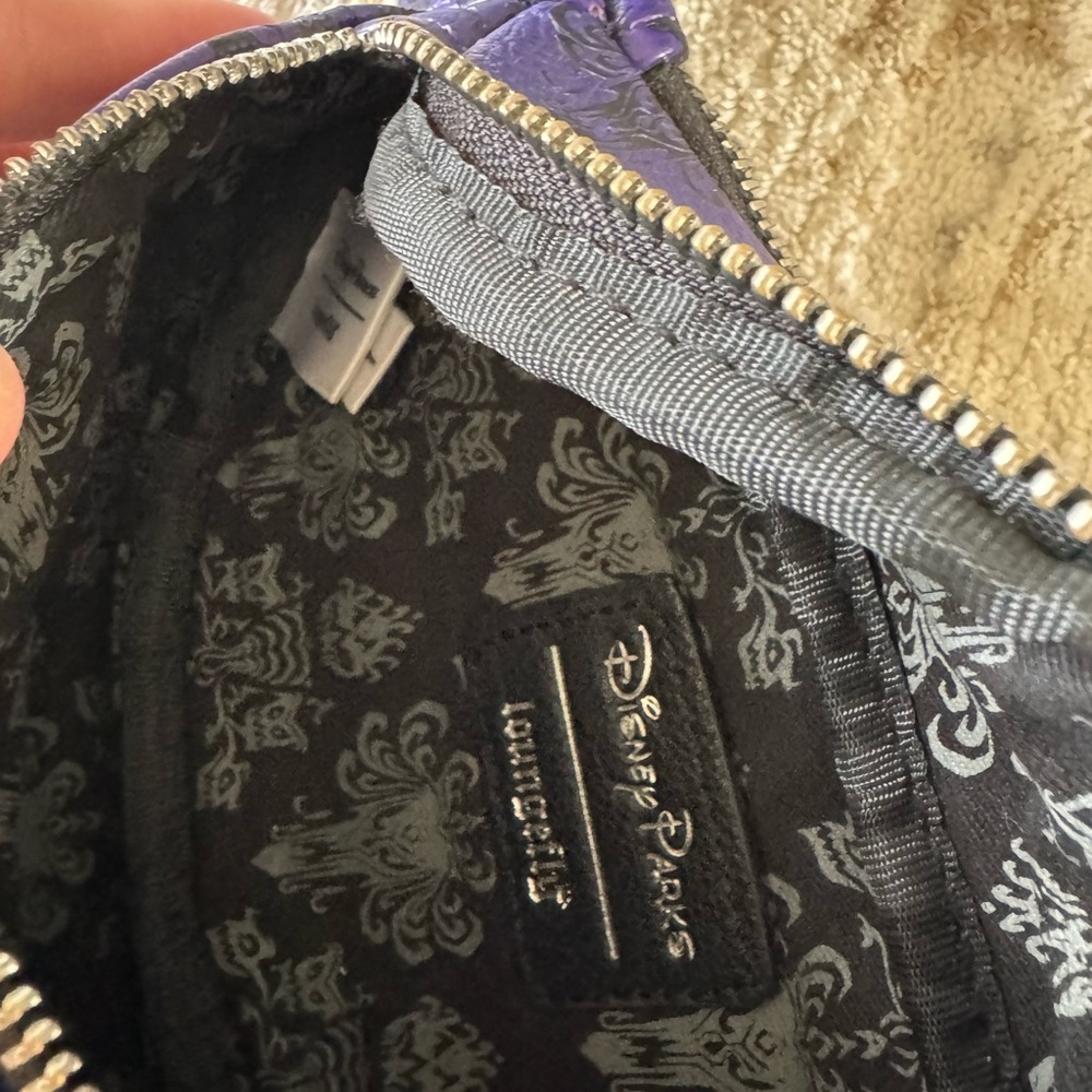 Loungefly Purple and Black Disney Parks Waist Bag the haunted mansion - Picture 5 of 6